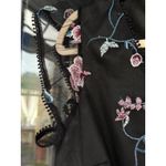 Showpo Sheer Tulle Floral Embroidered‎ Dress Ruffle Sleeves Party Black 4 Photo 7