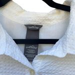 Eddie Bauer  Ivory OffWhiteSeersucker Short Sleeve Button-Up Shirt Size XXL EUC Photo 5