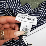 FOR THE REPUBLIC  Striped Mock Top Photo 2