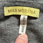 Miss Morena Gray Sweater Lace Long Pleather Sleeves NWOT Womens Large Photo 9