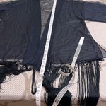 Victoria's Secret Victoria’s Secret Very Sexy black sheer fringe robe kimono, XS/S Photo 10