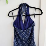 Princess Polly  Laraline Halter Navy Plaid Check Mini Dress Women's Size 6 Photo 5