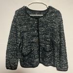 Ann Taylor  Black and Teal Knit Sweater Photo 0