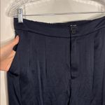 Madewell  Satin Drapey Tapered Pleat Pants Large blue Photo 2