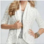 CAbi Cream Open-Front Cardigan Sweater Photo 1
