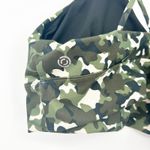 Core 10 Womens Spectrum Strappy‎ Longline Plunge Yoga Camo Sports Bra Size L Green Size L Photo 4