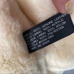 Copper collection leather faux fur lined jacket coat horn type buttons hooded sm Tan Photo 11