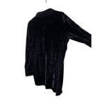 Rebecca Malone  Black Velvet Button Up‎ Blouse Size XL Photo 2
