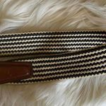 Cole Haan  Brown Leather and Woven Fabric Belt Photo 1