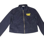 Looney Tunes Vintage  Women's Medium "That's All‎ Folks" Black Bomber Jean Jacket Photo 0