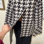 Bryn Walker  Black and White Houndstooth Button-Up Coat woman MEDIUM 100% wool Photo 2