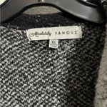 Absolutely Famous Plaid Open Front Cardigan Sweater - Black and Gray size XL Photo 2