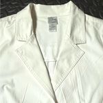 None Women's Y2K White Stretch Blazer With Pockets & Silver Hardware Size 18W Photo 2
