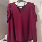Adrienne  Burgundy Office Blouse  Photo 0