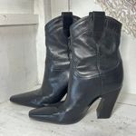 A'mmonde Atelier Adrian Leather Pull On Western Boots Black Womens Size 39 / 8.5 Photo 4