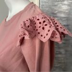 Bobeau  Women’s Eyelet Ruffle Sweatshirt Size S Photo 4