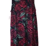 LuLaRoe Vest Big Red Roses Sweater Knit Joy Duster Vest Sz XL BNWT Floral Photo 6