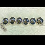 Ross Simons Sterling Silver Oval Faceted Smoky Topaz Toggle Bracelet Photo 8