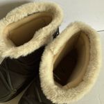 JustFab Women's Suede Winter Boots - Olive Green Size L Photo 6