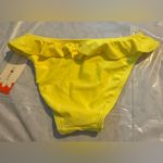 Hula Honey Women’s Small Yellow  Ruffled Bikini Swim Bottom NWT Photo 1