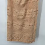 Earthbound Crochet Pointelle Knit Halter Dress Peach Pink Y2K Beach Size S Photo 7