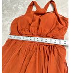 Birdy Grey Maxi Dress Women's Medium Rust Orange Tie Back Halter Sleeveless Photo 7