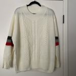 Plus Contrast Panel Cable Knit Drop Shoulder Sweater Size 1X Photo 1