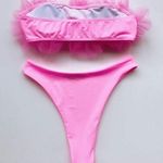 SheIn Pink Bandeau High Cut Bikini Photo 3