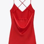 ZARA NWT  SCOOP BACK CRISSCROSS CAMISOLE SILKY TOP RED BLOGGERS FAV SMALL Photo 5