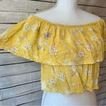  Billabong Off Shoulder Tropical Ruffle Top Photo 4