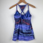 Marmot  Solstice Blue Patterned Tank Top w/ Built In Bra - Size Medium Photo 4