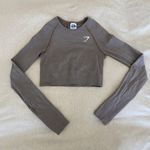 Gymshark Vital Seamless 2.0 Long Sleeve Crop Top - Taupe Marl Photo 0