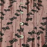 Satin Size Large Pink & Black Lace/Bows Corset Vintage Photo 3