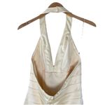 Adrianna Papell Boutique Womens 10 Semi Formal Dress Halter Neck Butter Yellow Photo 4