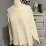 True Craft Sweater Oversized Acrylic Cream Crewneck Womens Small Roomy Photo 2
