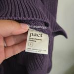 Pact  Double V-Neck Tunic Sweater Purple Photo 6