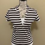 Cato Brown & White Striped Small Hoodie Top Photo 0