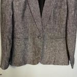 J.Crew  Women's One‎ Button Linen Blazer Gray Size 4 Office Business Preppy Photo 4