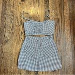 Brandy Melville  Black Gingham Skirt and Tank Top Set Preppy Spring Summer Photo 4
