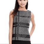 Banana Republic Sequin Herringbone Dark Gray Low Back Zipper Tank Size 12 Photo 0