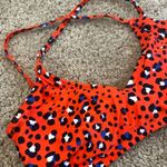 Xhilaration Cheetah Juniors' Bralette Bikini Top L Black / Blue / Red Photo 6