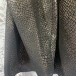Anne Klein  Metallic Gold Black Snakeskin Blazer Jacket‎ Button Evening Party L Photo 7