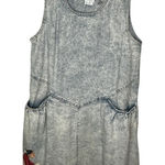 Vintage Gitano Ma Hand Painted Denim‎ Dress Blue Size M Photo 0