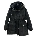 The Kooples NWT Memory Sweet Black Hooded Faux Fur Parka Women’s Size Small Photo 5