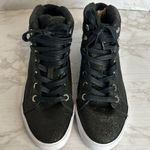 G by Guess  ladies black sparkle glitter high top sneaker shoes size 9.5 M Photo 3