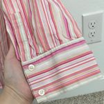 Tracy Reese First issue Pink and White Striped Button Down Shirt Photo 6