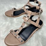 Rebecca Minkoff Sandy Studded T-Strap Gladiator Sandals Taupe Leather Sz6 1/2 Photo 3