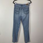 American Eagle Woman's Sz 6 Vintage Hi- Rise Slim Patchwork Button Fly Jeans Photo 8