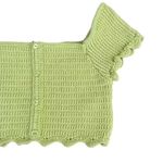 ZARA Lime Green Crochet Off Shoulders Cropped Tank Top SZ S #1138 Photo 3