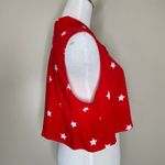 Fifth Sun Red Stars Button Up Sleeveless Top Size Large Photo 3